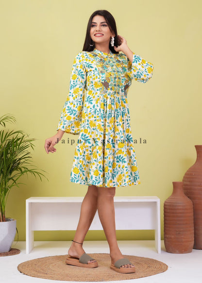 cotton printed top / dress