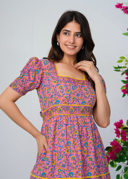 Pink Whispers Cotton Dress
