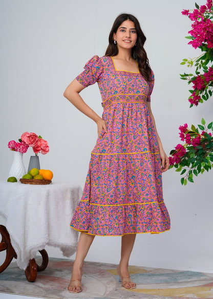 Pink Whispers Cotton Dress