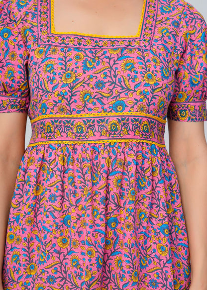 Pink Whispers Cotton Dress