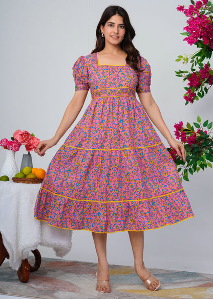 Pink Whispers Cotton Dress