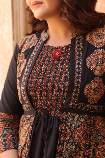 Black Heritage Dress with Shrug