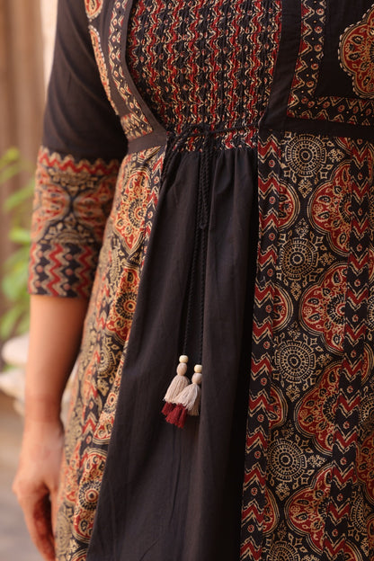Black Heritage Dress with Shrug