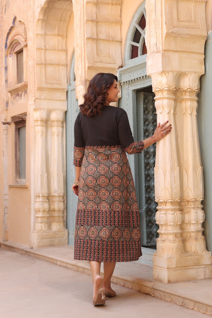 Black Heritage Dress with Shrug
