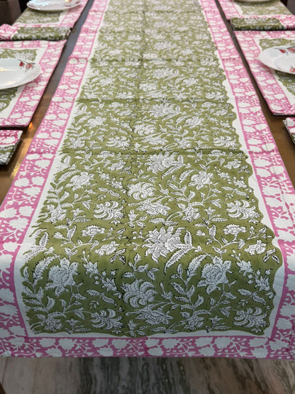 Hand Block Printed Dining Mat Set