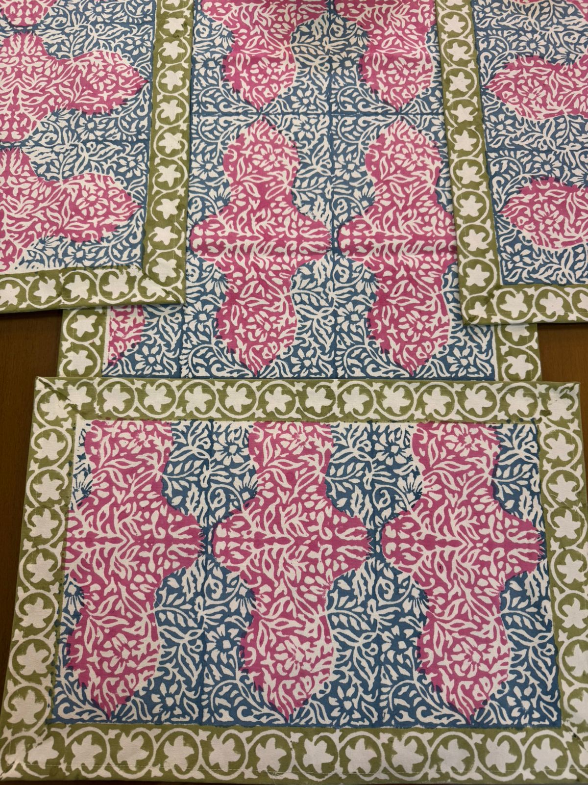 Hand Block Printed Dining Mat Set