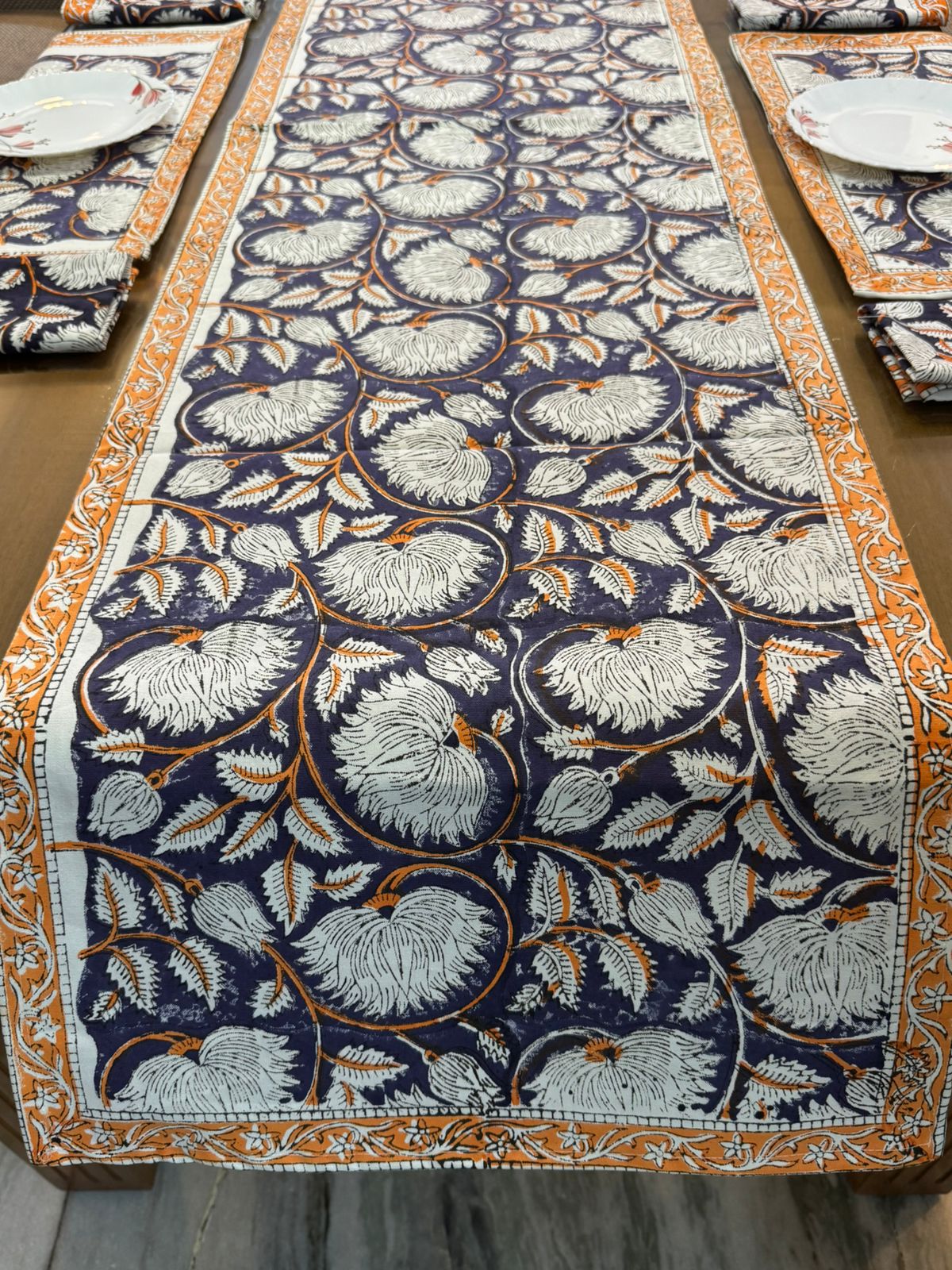 Hand Block Printed Dining Mat Set