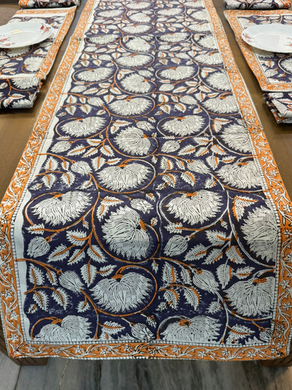 Hand Block Printed Dining Mat Set