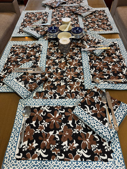 Hand Block Printed Dining Mat Set