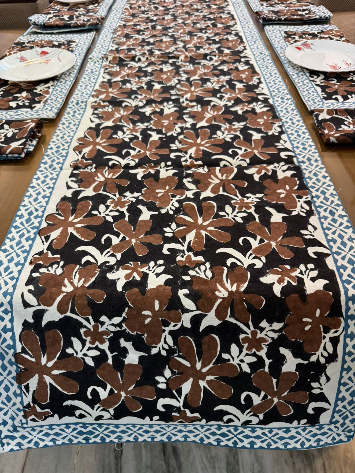 Hand Block Printed Dining Mat Set