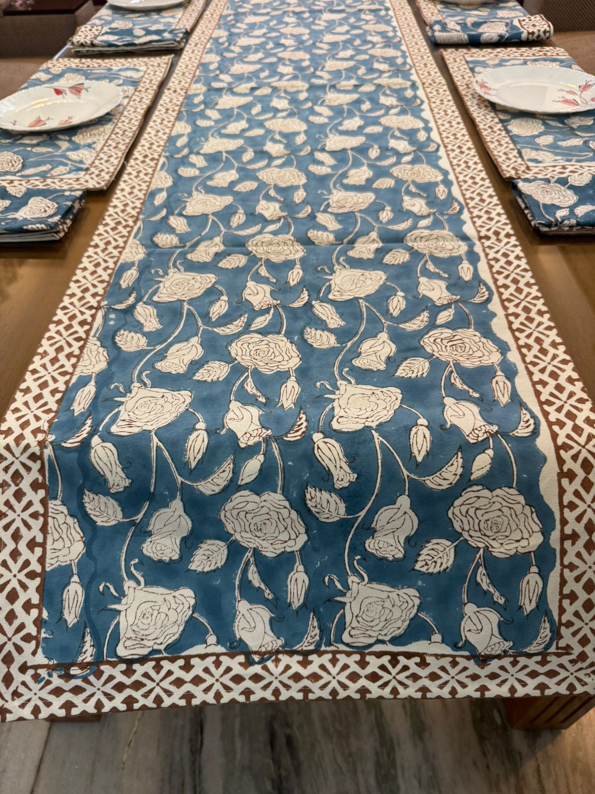 Hand Block Printed Dining Mat Set