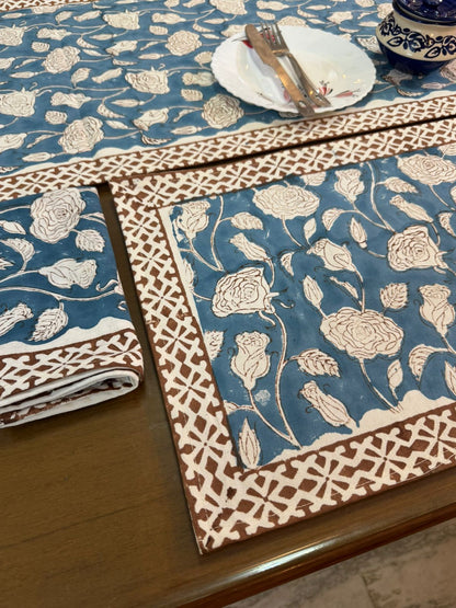 Hand Block Printed Dining Mat Set