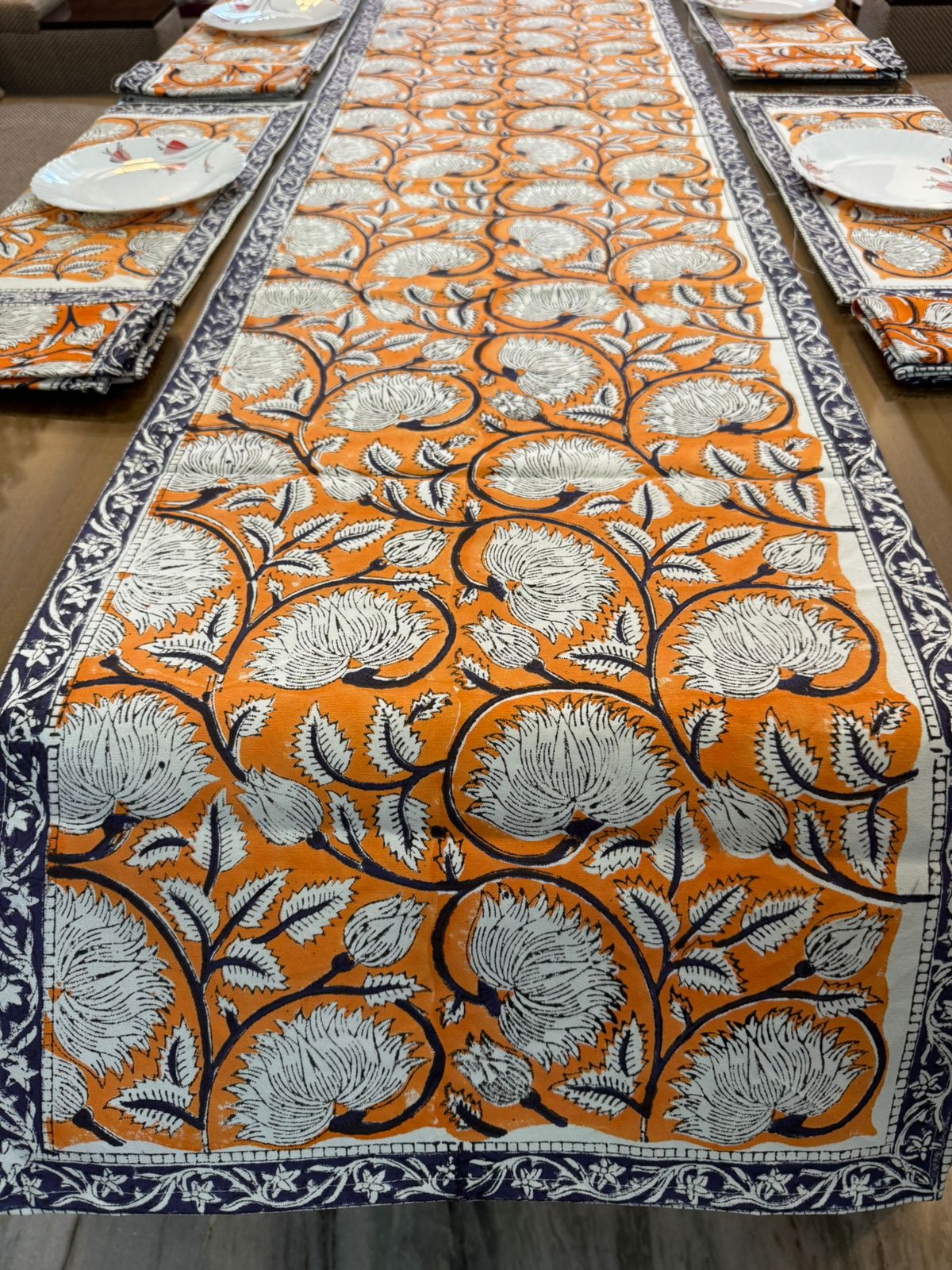 Hand Block Printed Dining Mat Set