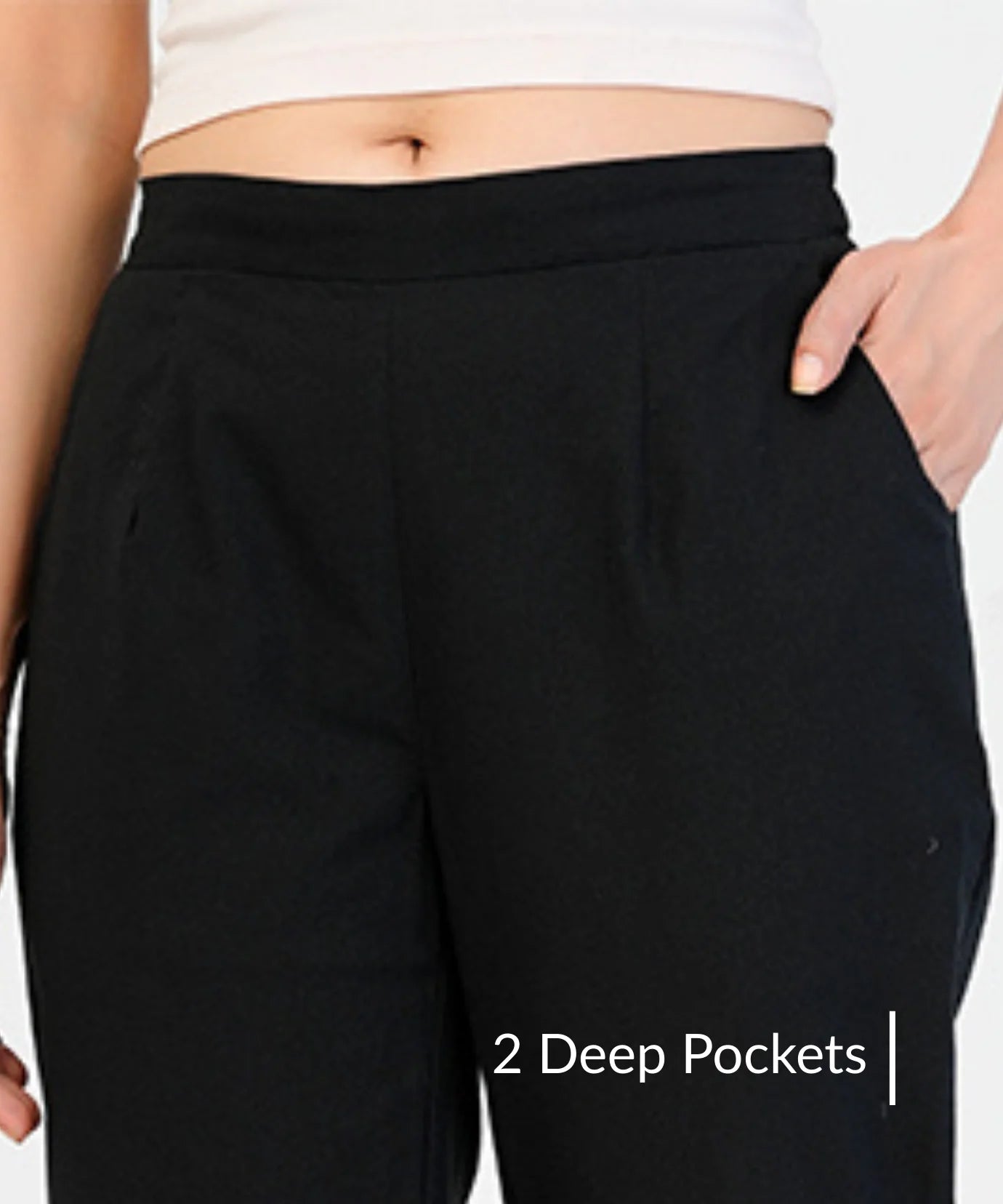 Black Cotton Narrow Pant