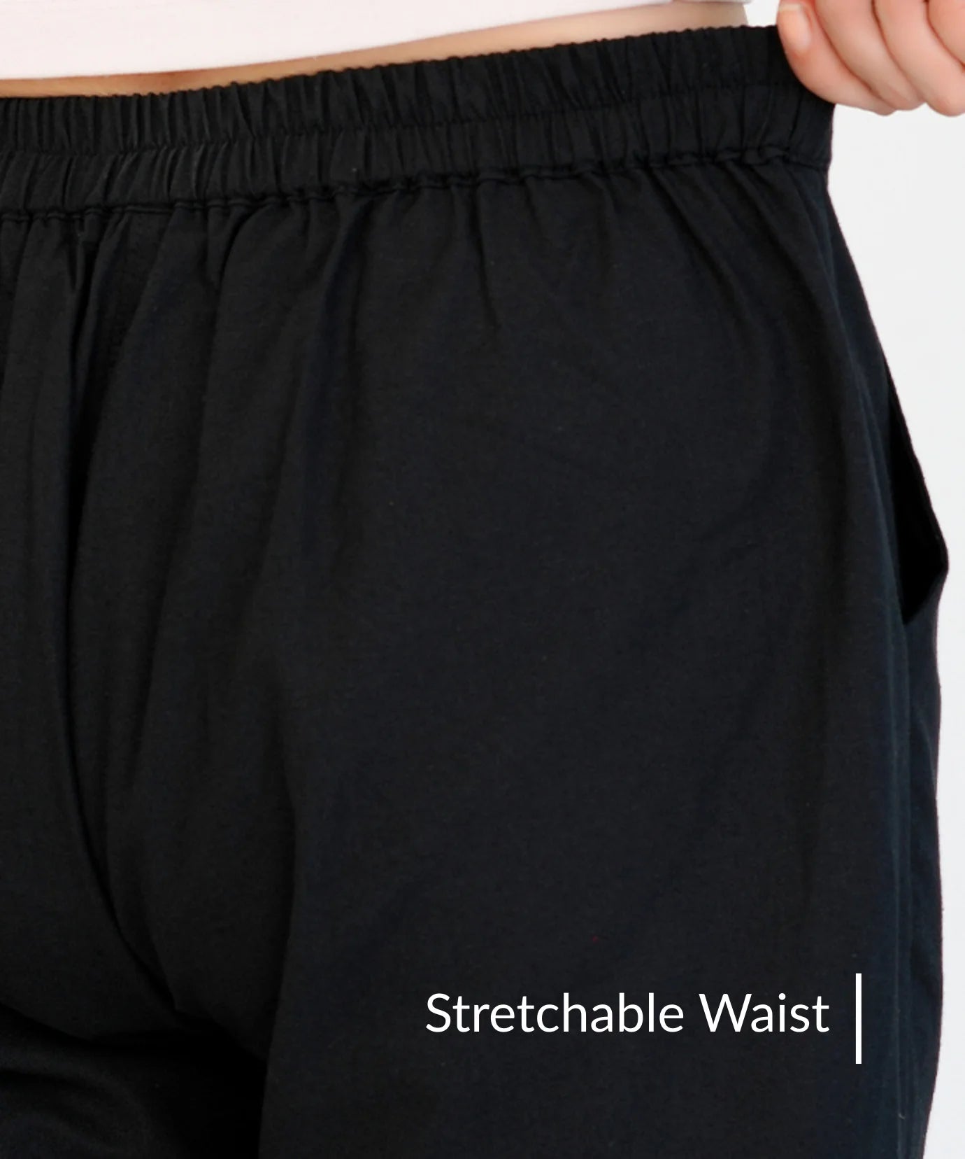 Black Cotton Narrow Pant