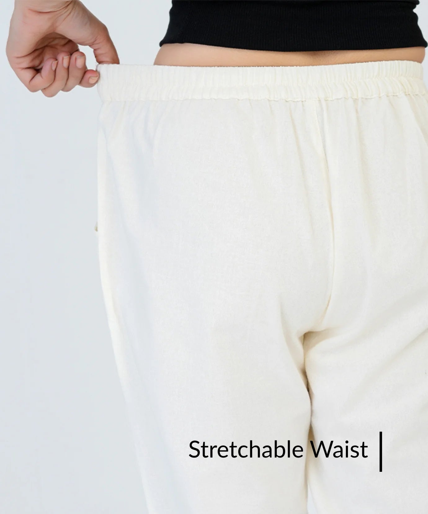 White Cotton Narrow Pant