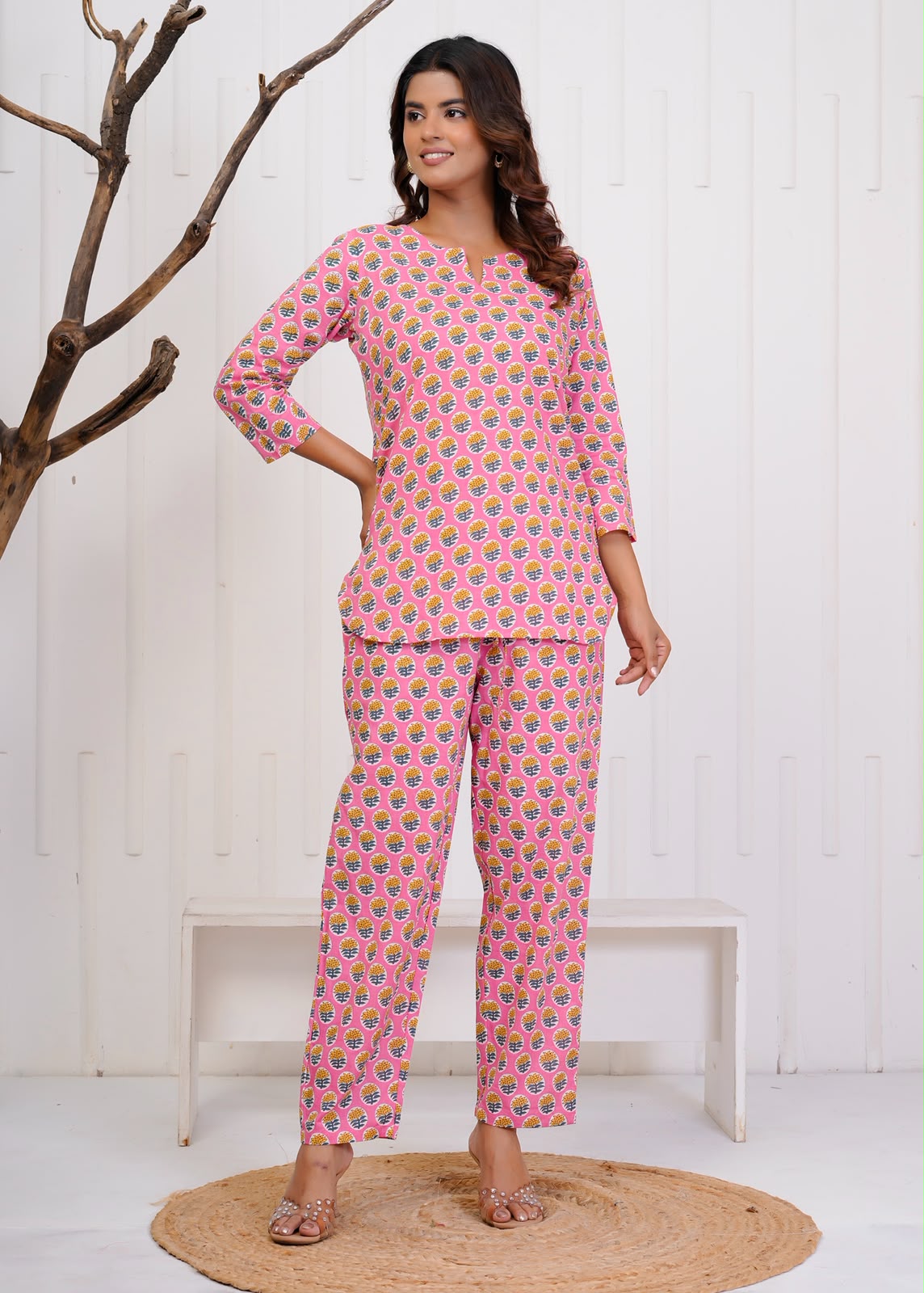 Pink Booti Night Wear Set