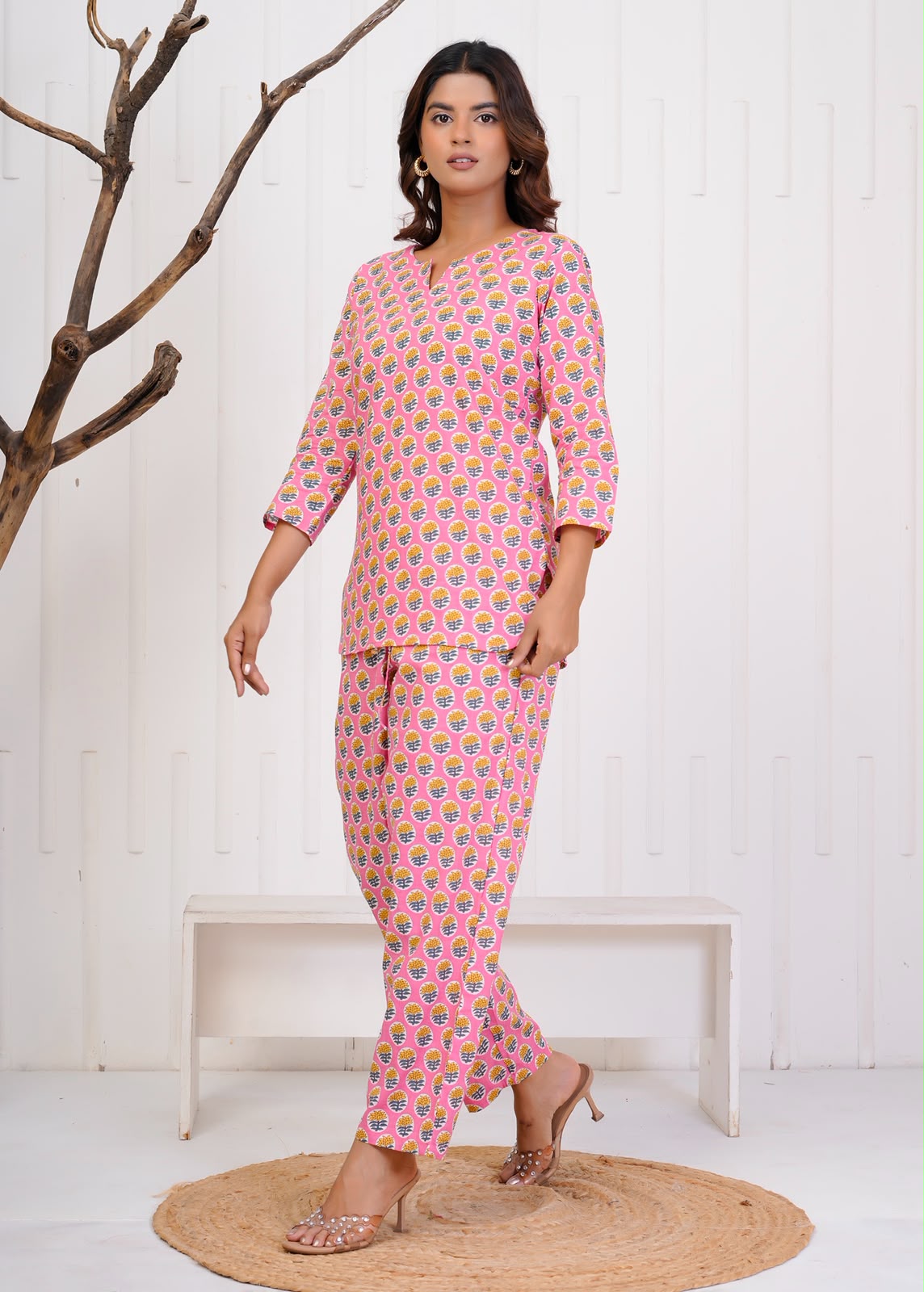 Pink Booti Night Wear Set