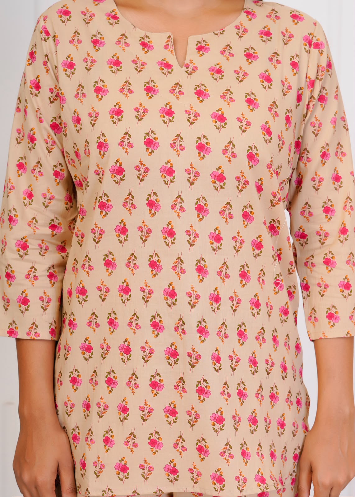 Beige Booti Night Wear Set