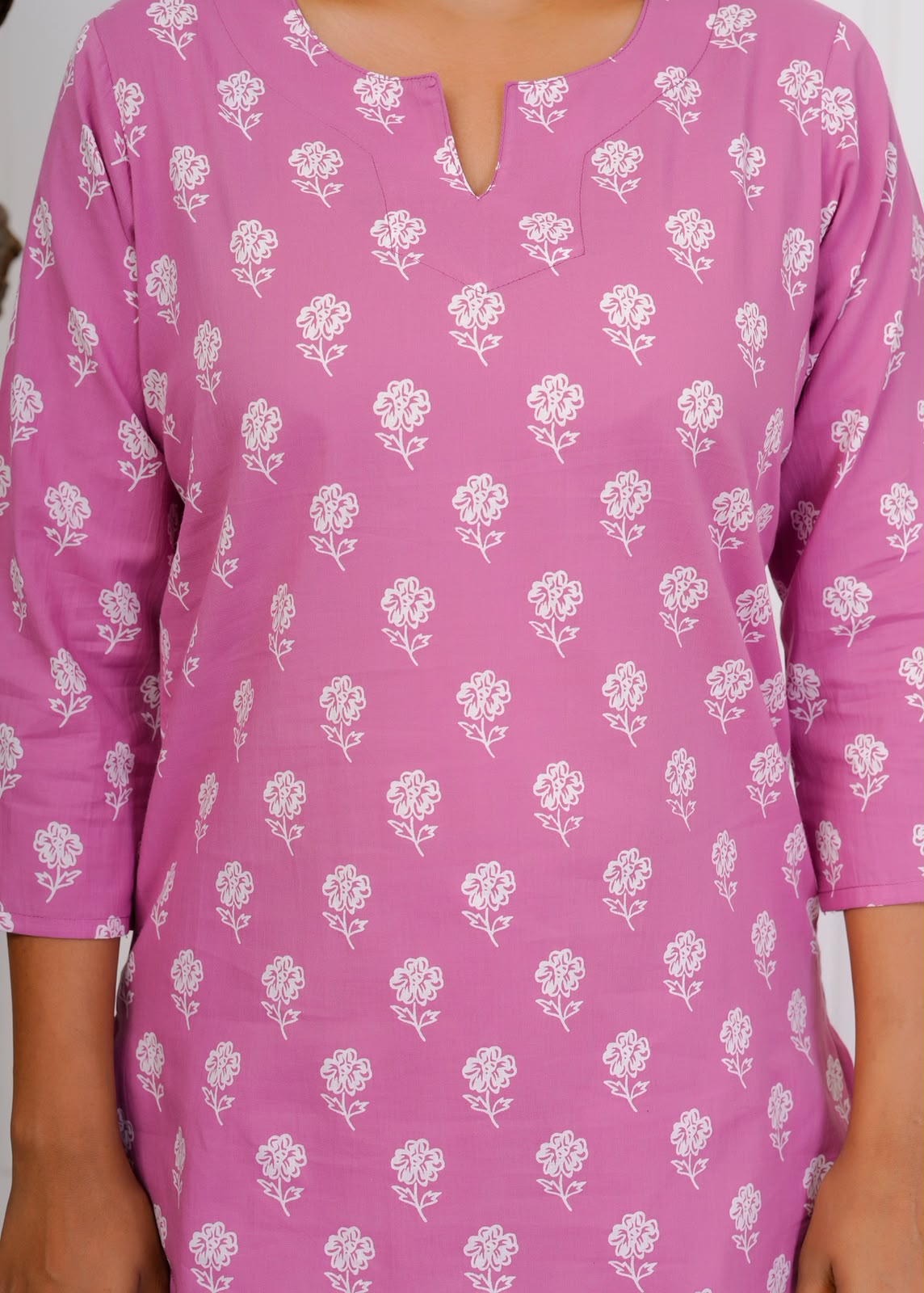 Mauve Buds Night Wear Set