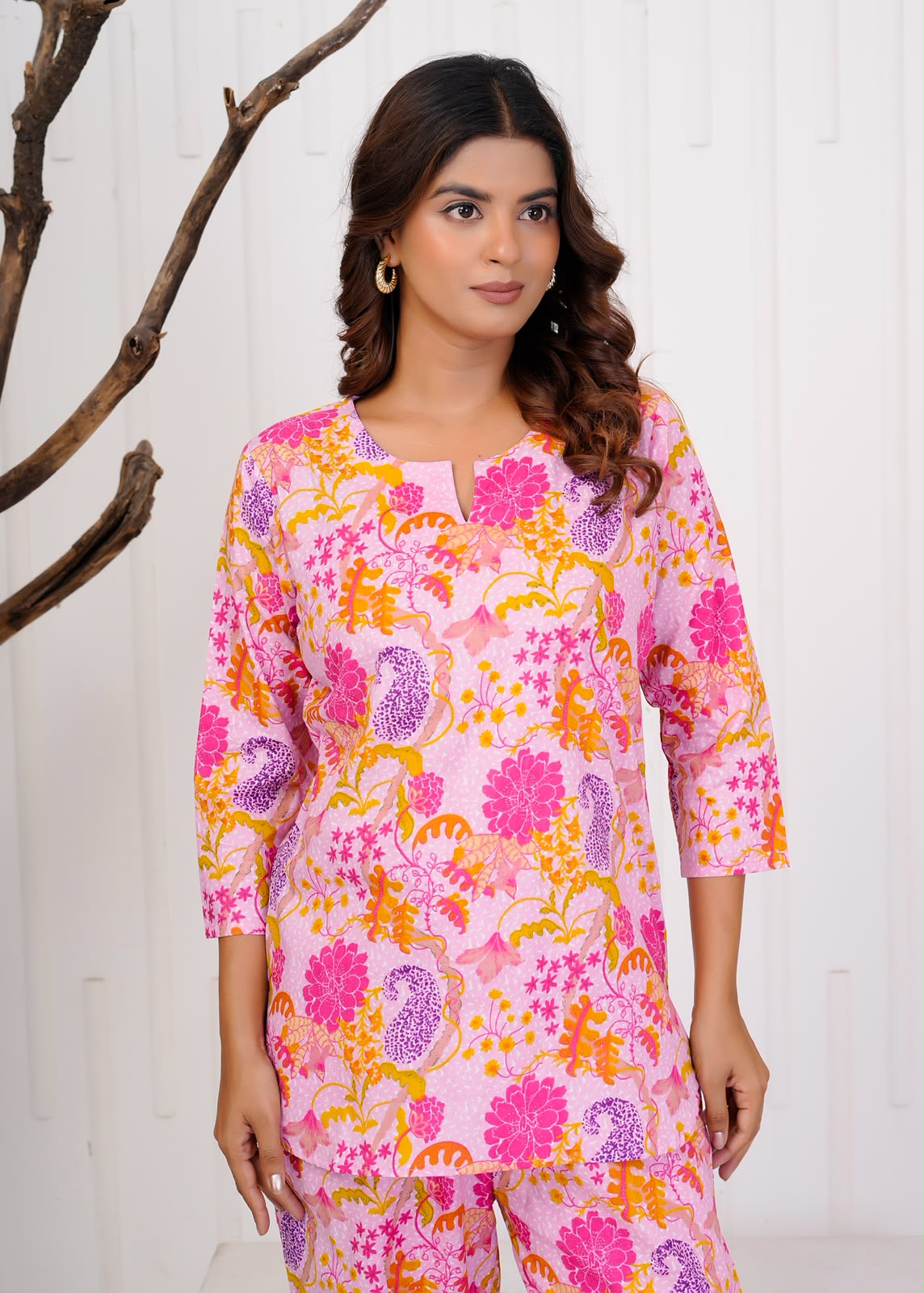 Pink Nature Night Wear Set