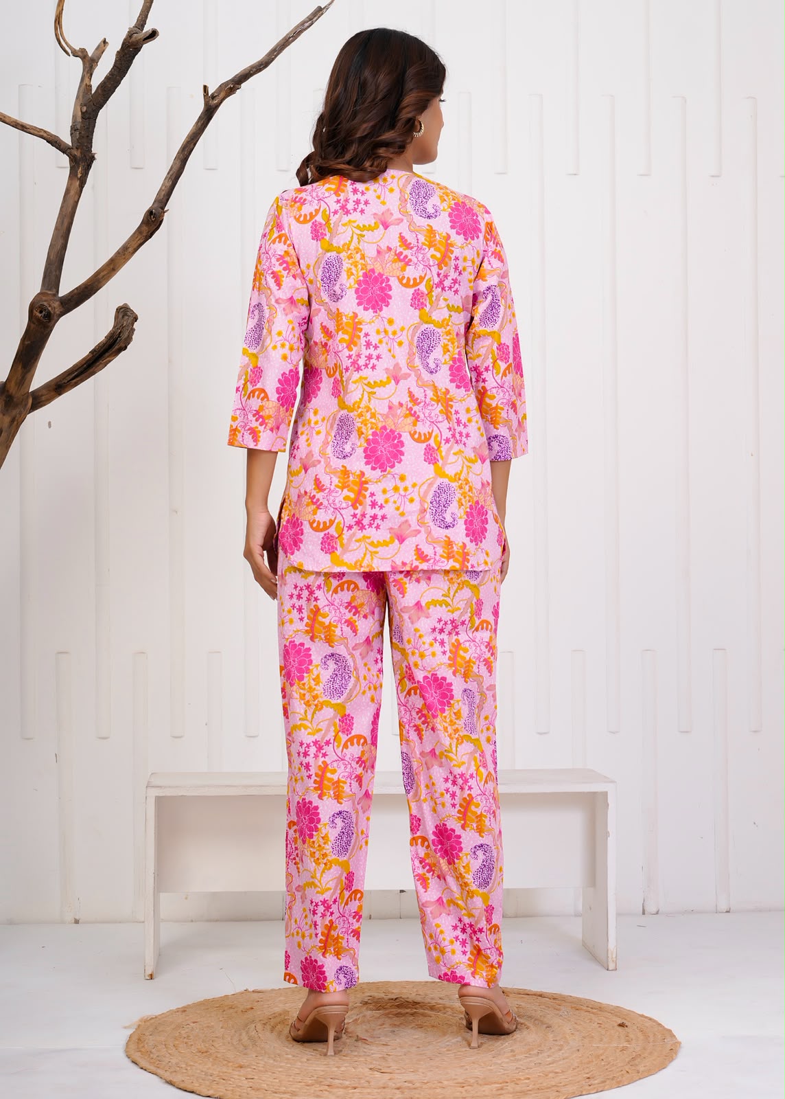 Pink Nature Night Wear Set