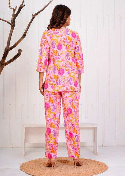 Pink Nature Night Wear Set