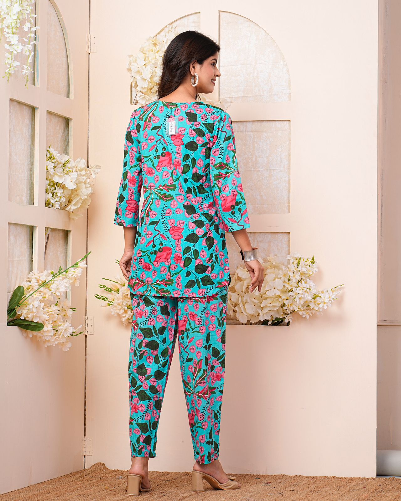 cotton printed night suit set