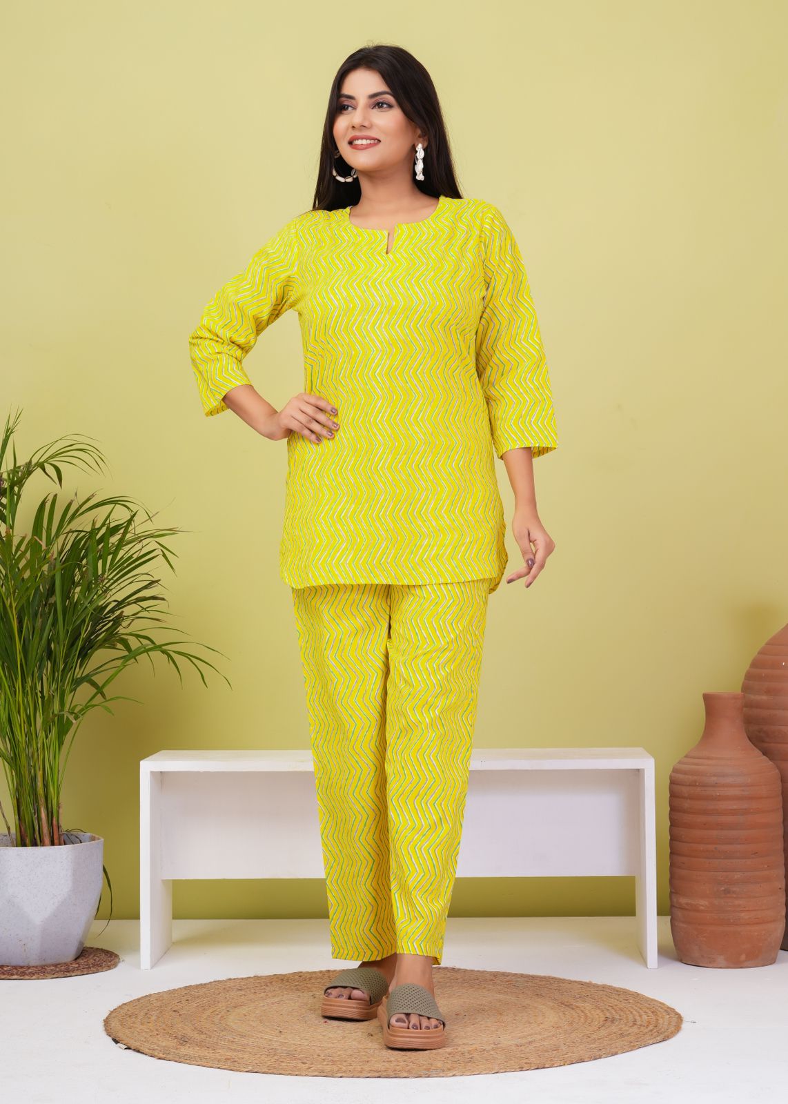 cotton printed night suit set