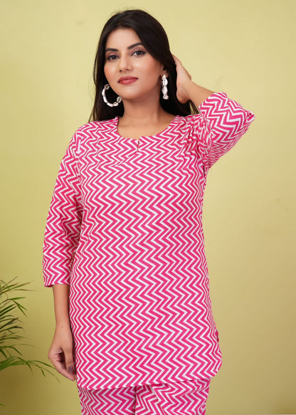 cotton printed night suit set