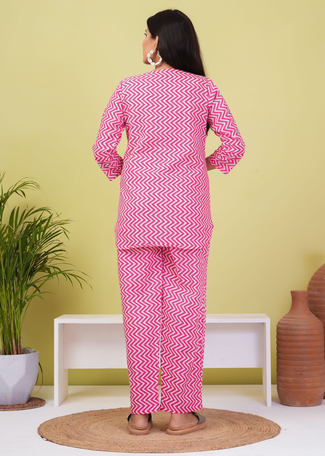 cotton printed night suit set