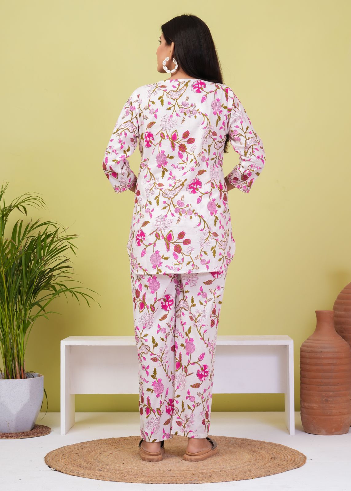 cotton printed night suit set