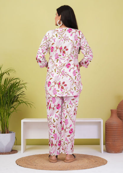 cotton printed night suit set