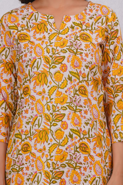 cotton printed night suit set
