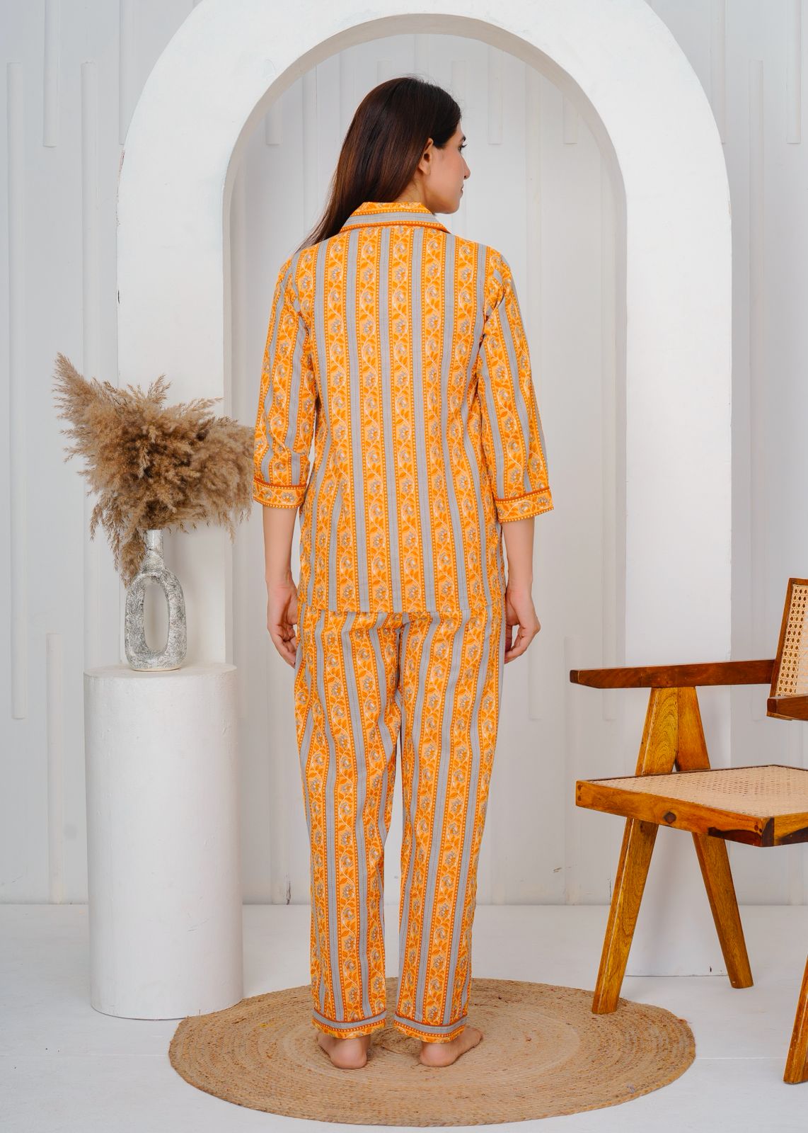 cotton printed night suit set