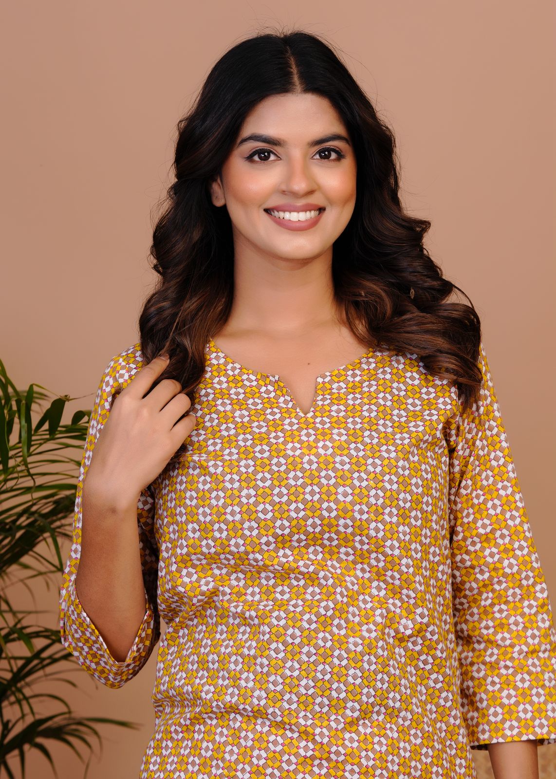 Mustard Blocks Night Wear Set