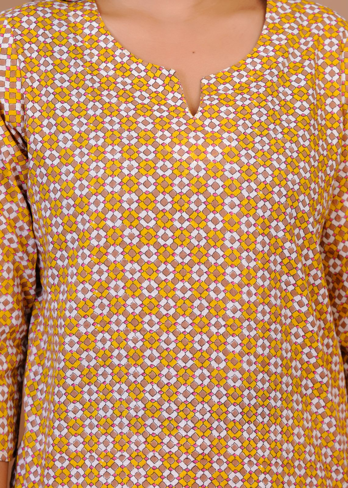 Mustard Blocks Night Wear Set