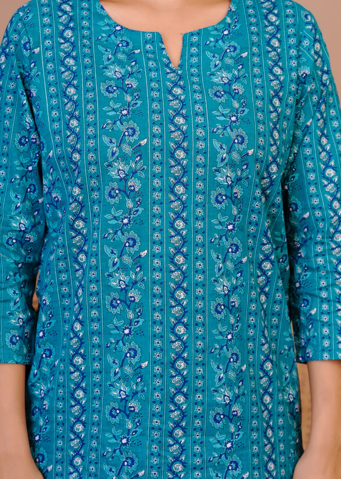 Dark Teal Stripes Night Wear Set