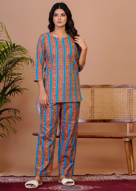 Red Tranquil Night Wear Set