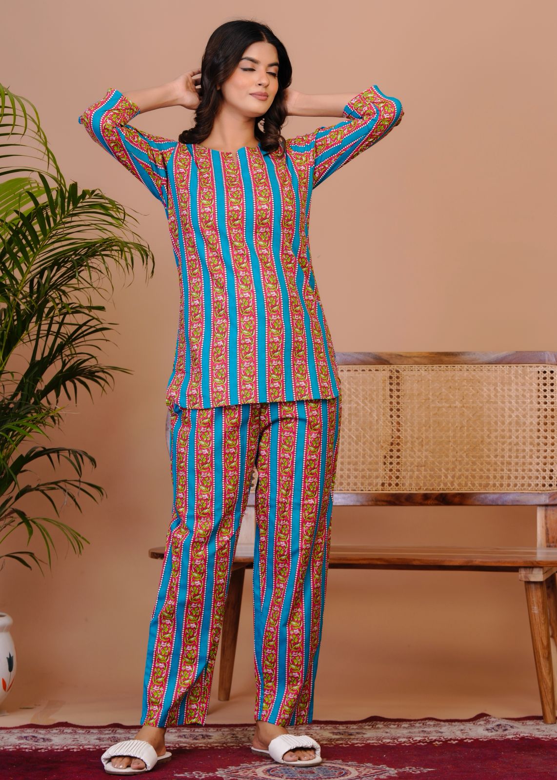 Red Tranquil Night Wear Set