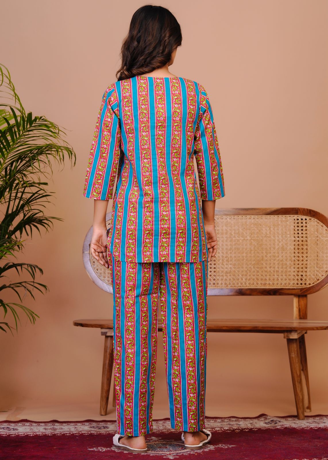 Red Tranquil Night Wear Set