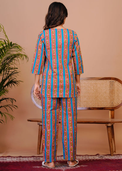 Red Tranquil Night Wear Set