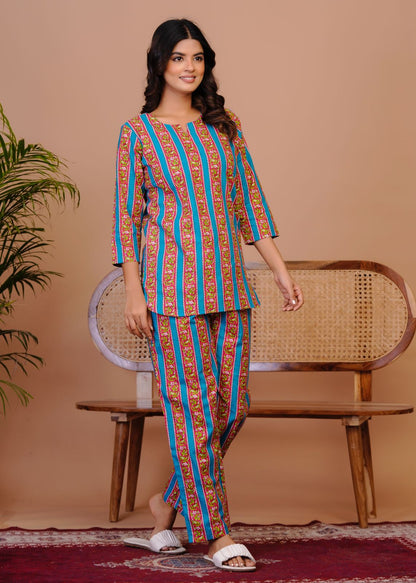 Red Tranquil Night Wear Set