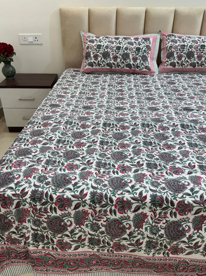 hand block printed bedsheet