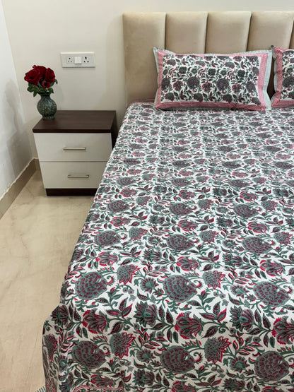 hand block printed bedsheet