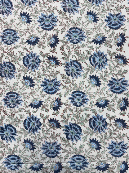 Percale Cotton Sapphire Trellis Double Bedsheet