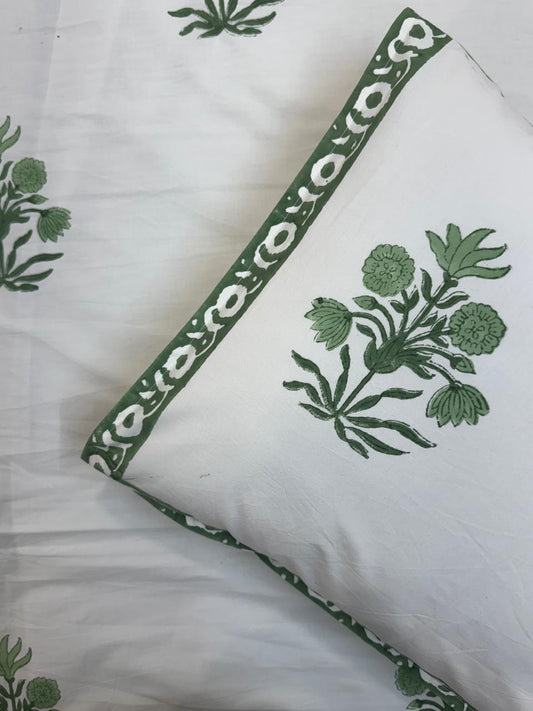 Percale Cotton Pastel Panna Double Bedsheet