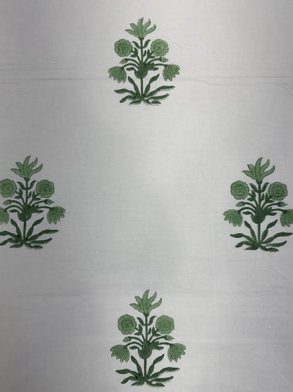 Percale Cotton Pastel Panna Double Bedsheet