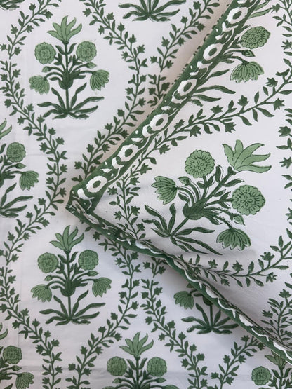 Percale Cotton Fresh Fern Double Bedsheet
