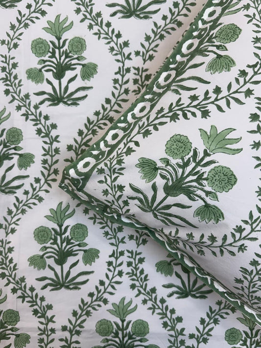 Percale Cotton Fresh Fern Double Bedsheet